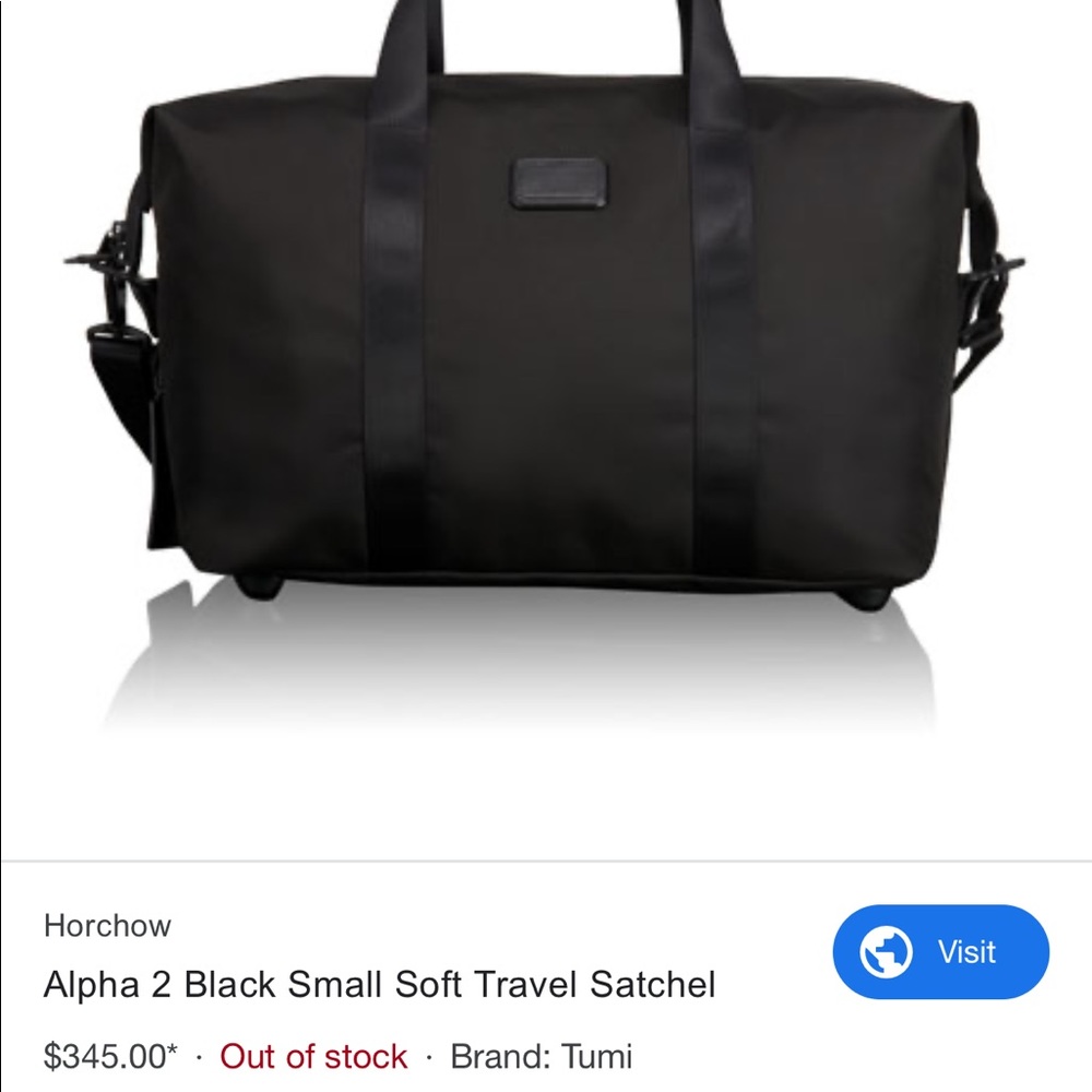 TUMI Black nylon Alpha II Expansion Duffel Bag